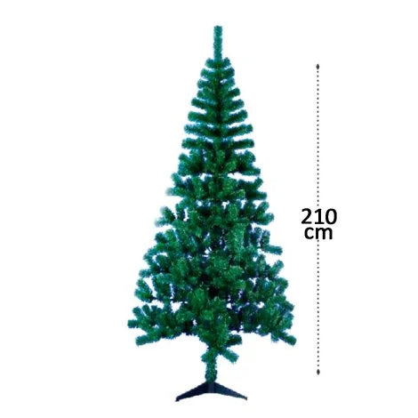 Árvore De Natal Pinheiro Grande Luxo Cheia Premium 2.10m 450 Galhos Verde Tradicional