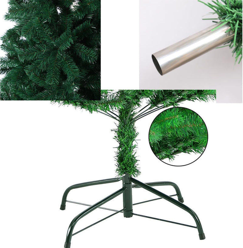 Árvore De Natal Pinheiro Grande Luxo Cheia Premium 2.10m 450 Galhos Verde Tradicional