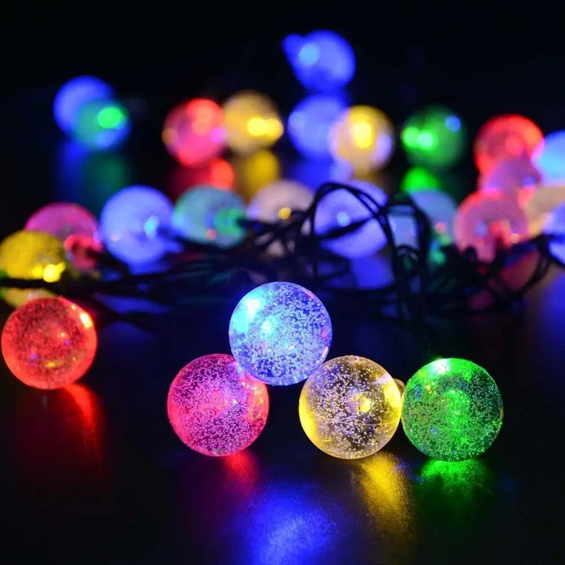 Bola de cristal LED  Decoração de Luzes de corda para festa de Natal